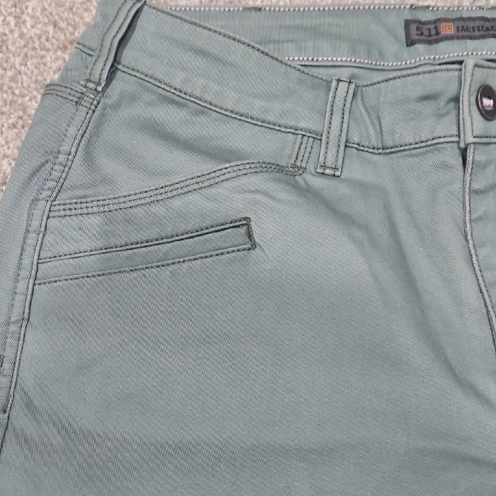 Womens 5.11 Tactical Green Utility Pants - Picture 4 of 9